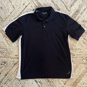 Men’s Navy blue & white shirt sleeve Polo Shirt